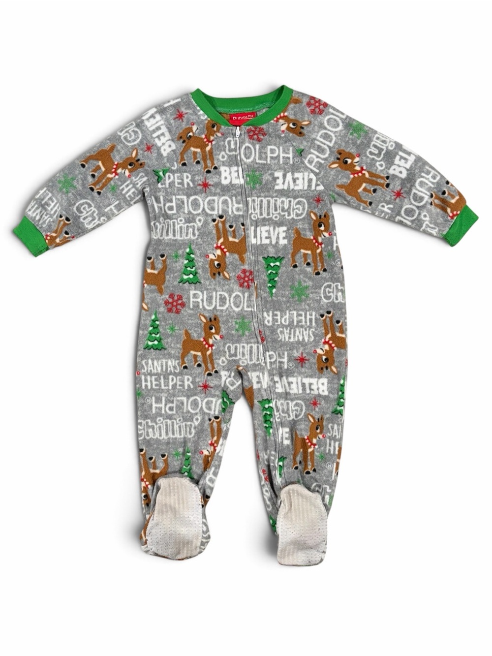 Rudolph the Red-Nosed Reindeer Baby Fleece Footed Pajamas 24M Christmas Sleeper